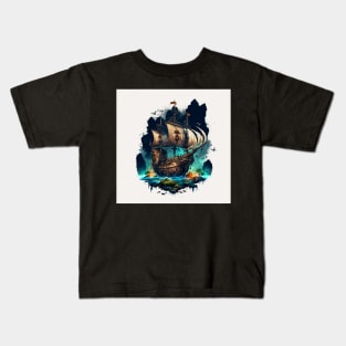 Pirate Ship - the goonies Kids T-Shirt